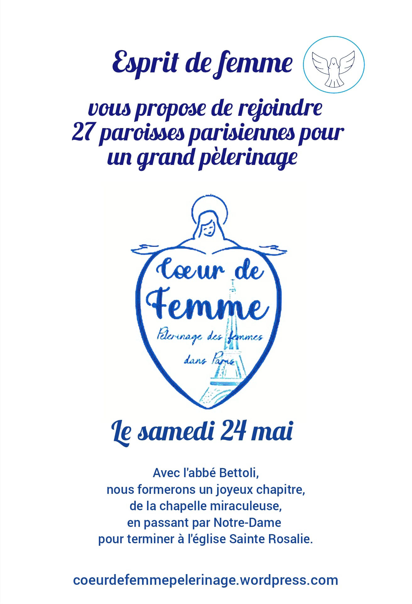 ESPRIT DE FEMMES : pèlerinage dans Paris le samedi 24 mai 2025